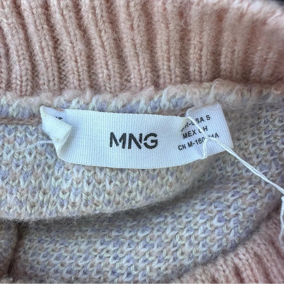 Mango Knit Cropped Floral Sweater Small - Picture 6 of 9